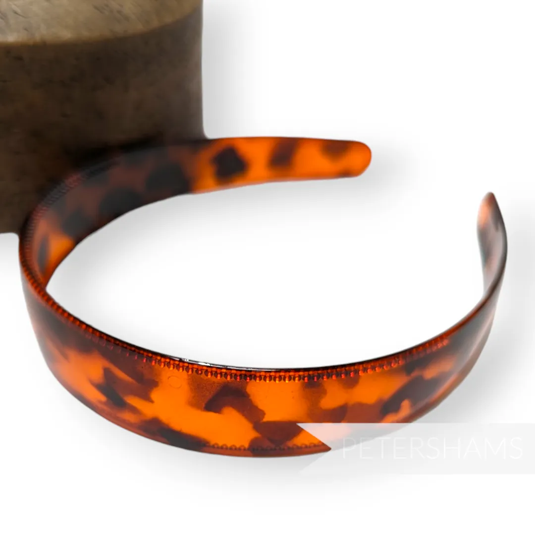 25mm Tortoise Shell Effect Plastic Headbands