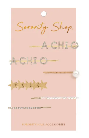 Alpha Chi Omega Sorority Hair Clips