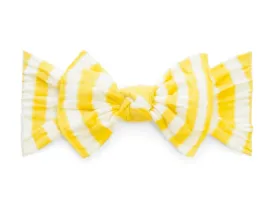 Baby Bling Bows PATTERNED  KNOT--Mustard Stripe