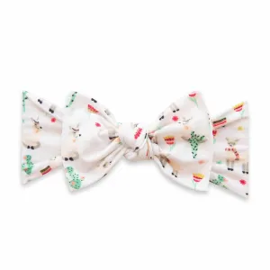 Baby Bling Bows PRINTED KNOT--ALPACA PARTY