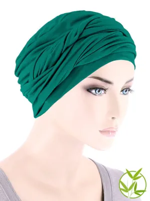 Bamboo Twisty Turban Emerald Green