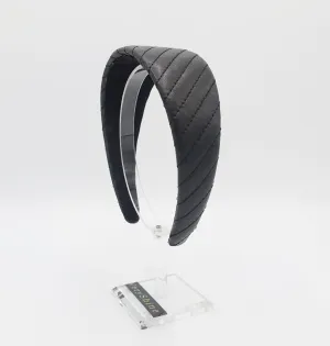 black leather headband