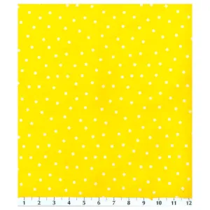 Cotton Fabric Polka Dots on Yellow