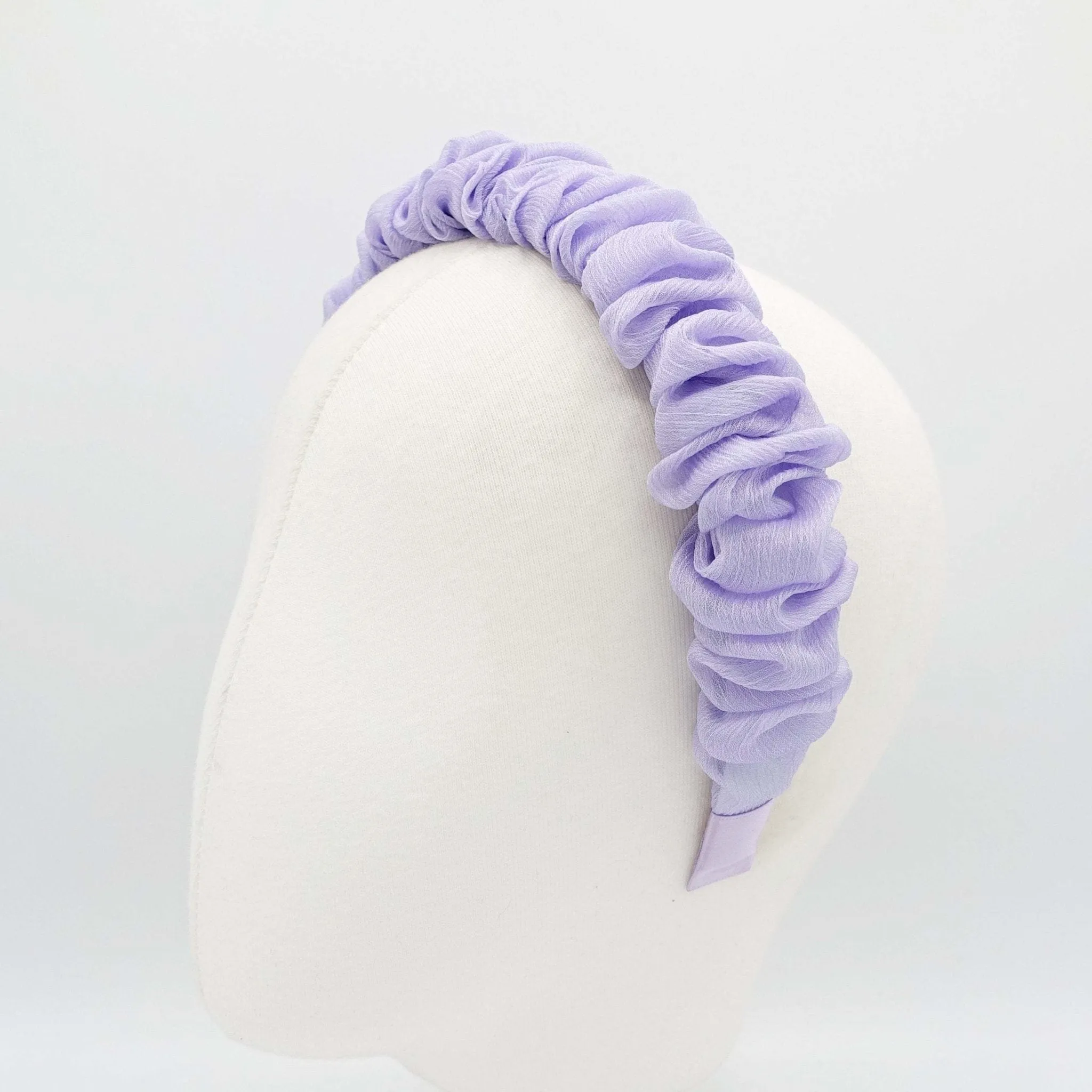 crinkled chiffon ruched headband pleated hairband accessory for women