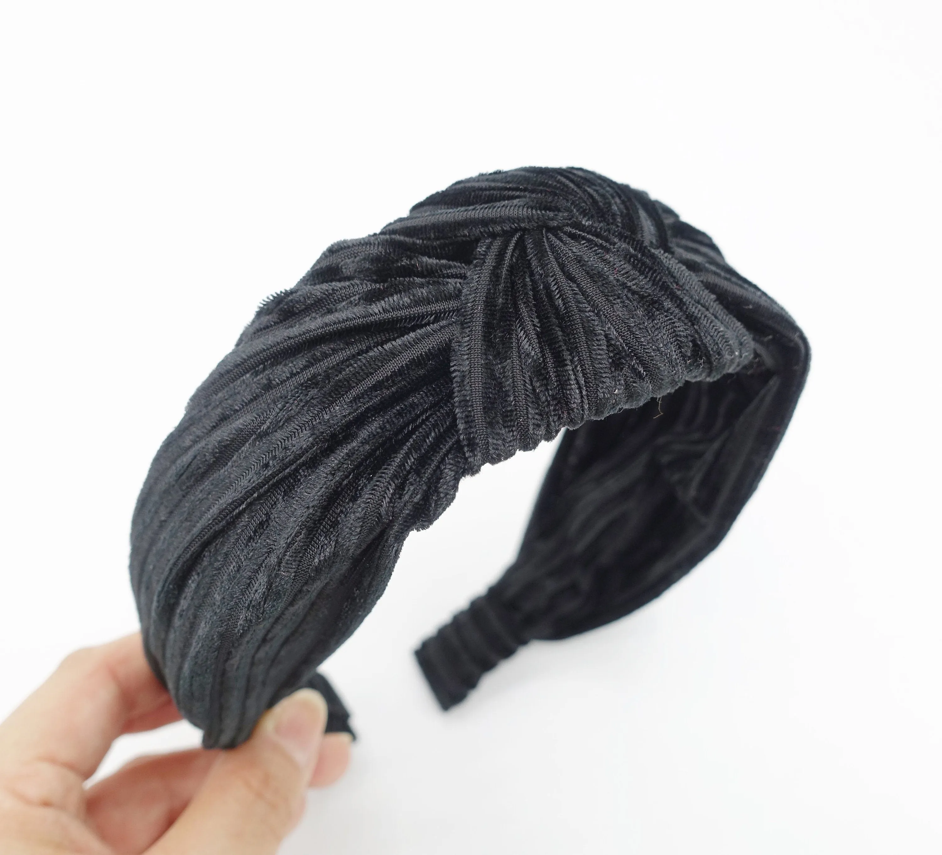 crushed velvet knotted headband one layer simple hairband for women