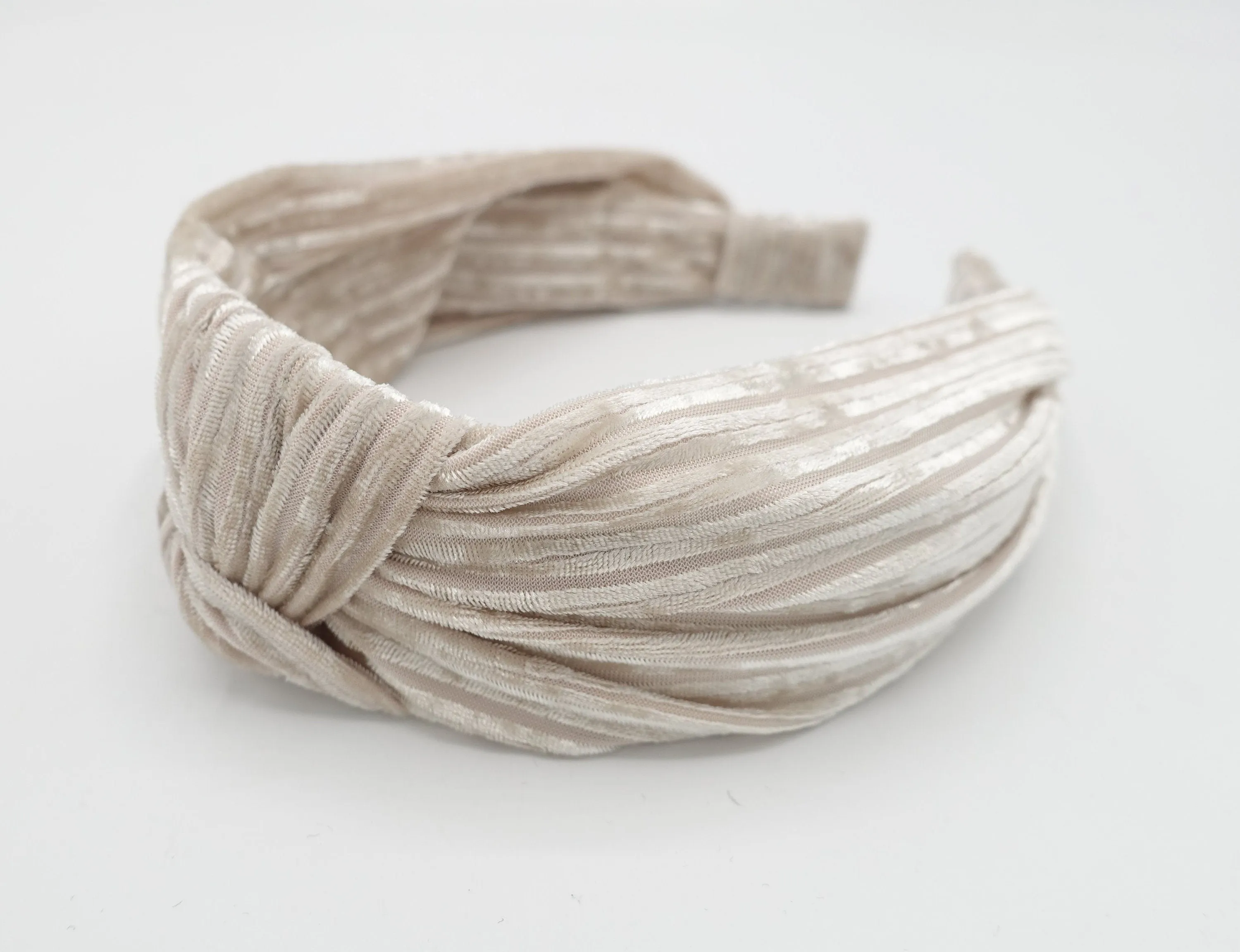 crushed velvet knotted headband one layer simple hairband for women