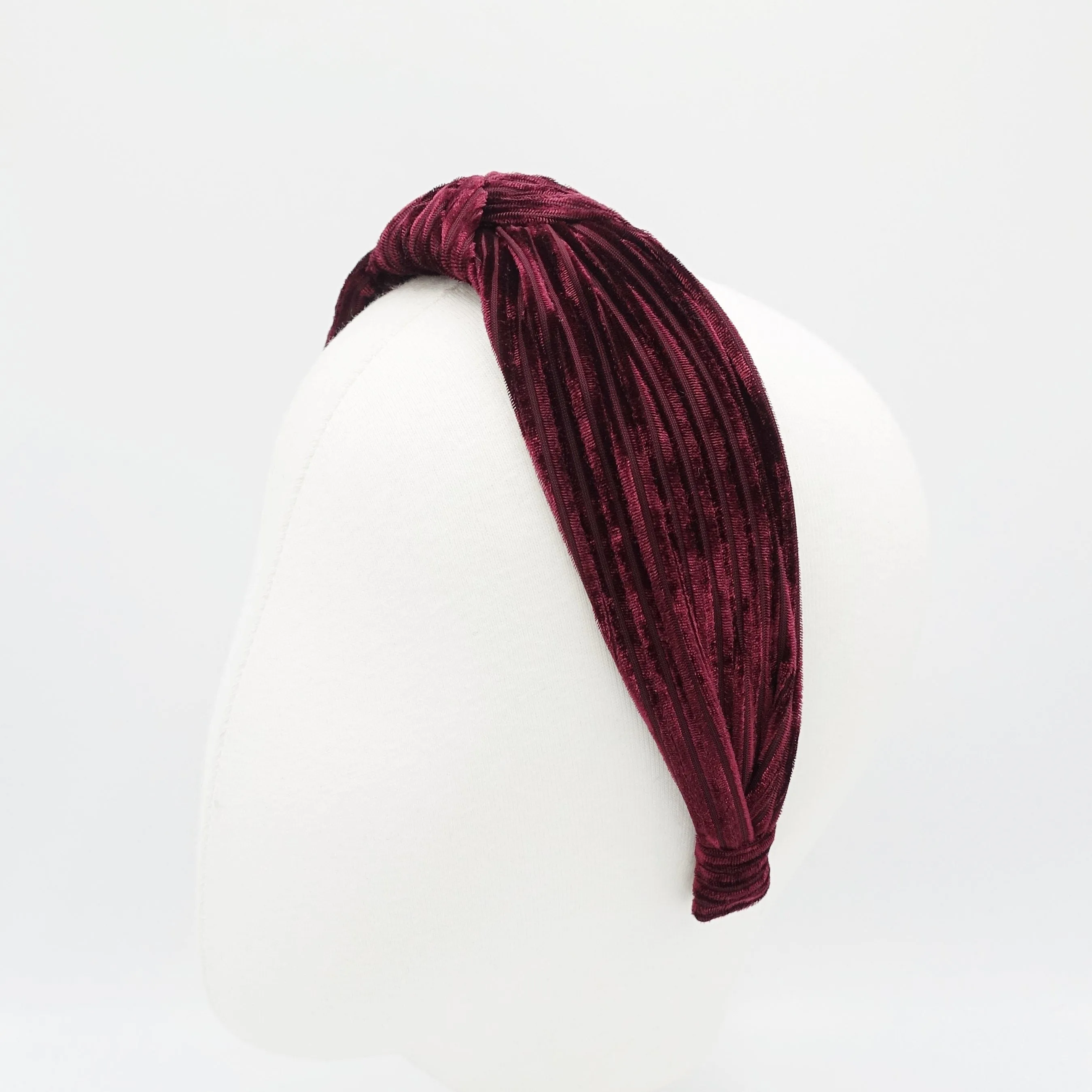 crushed velvet knotted headband one layer simple hairband for women