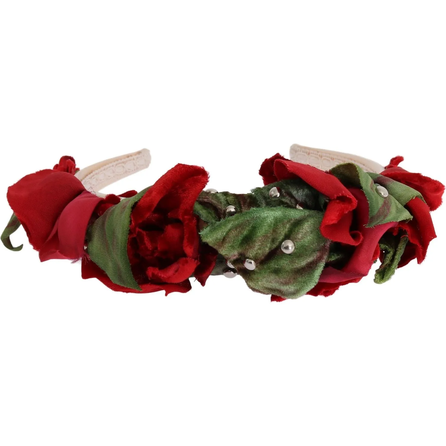 Dolce & Gabbana Elegant Floral Silk-Blend Diadem Tiara