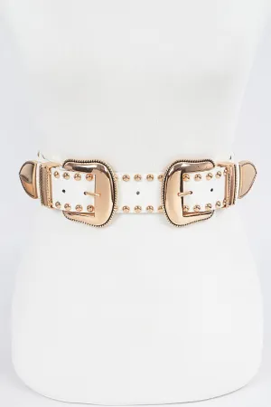 Double Time White & Gold Belt