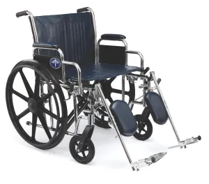 Excel Wheelchair with Removable Desk-Length Arms and Elevating Footrests, 24"