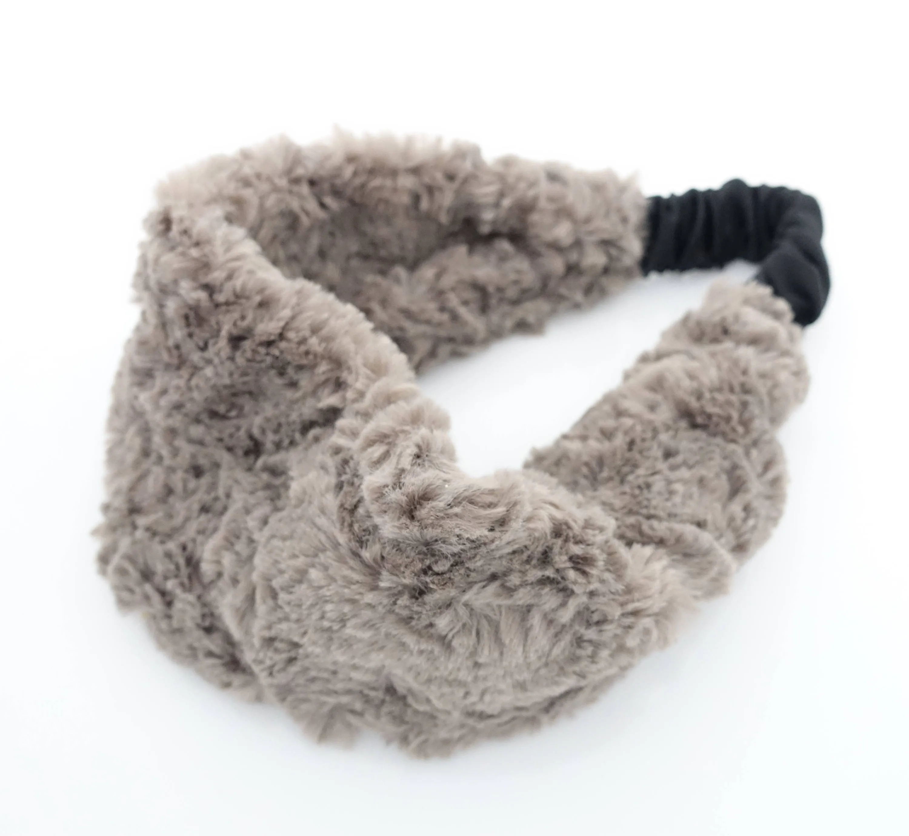 Fabric Fur fashion headband Winter Fashion Hair turban Elastic Headband for Women