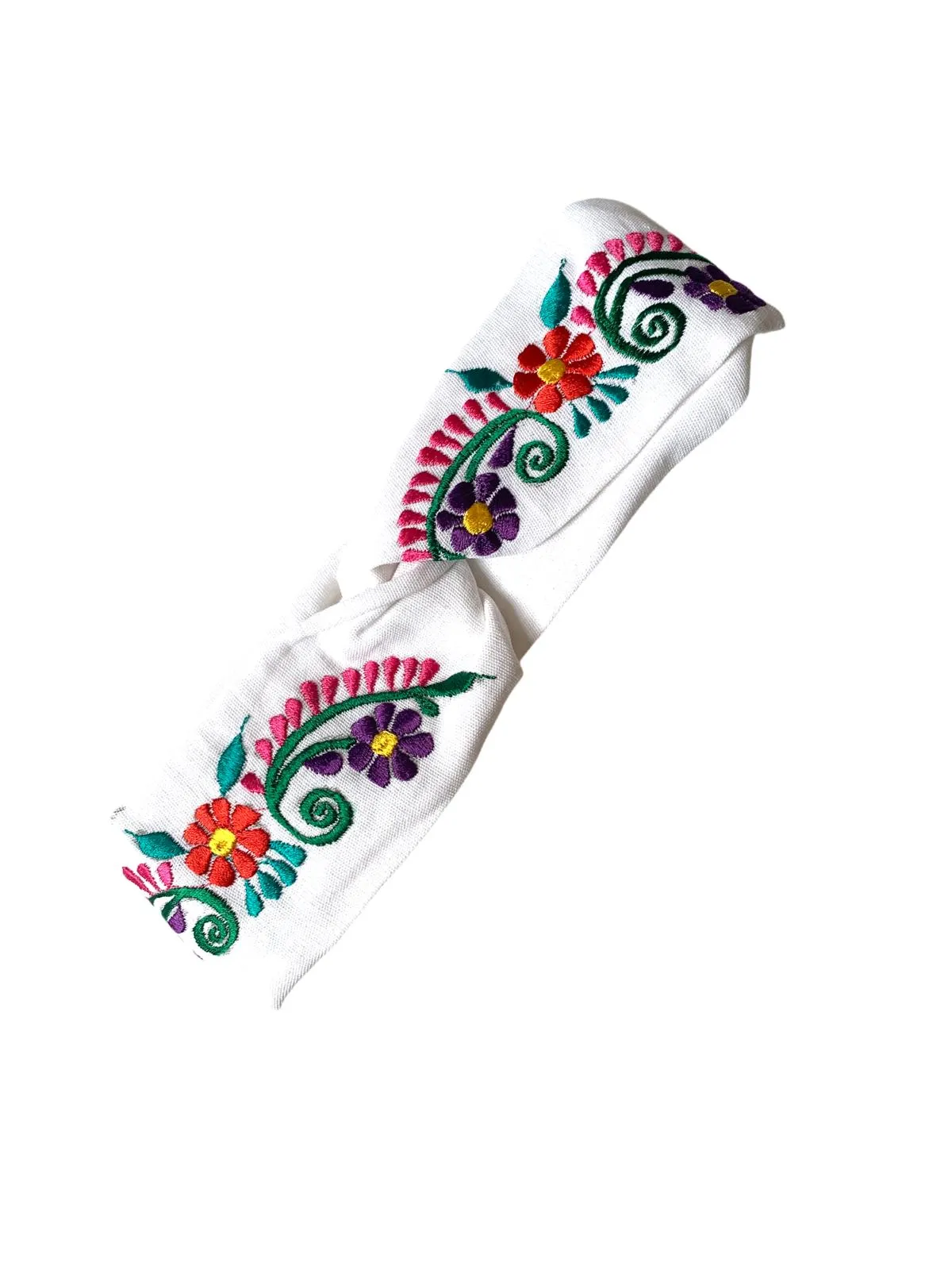 Floral, Embroidered Elastic Headbands