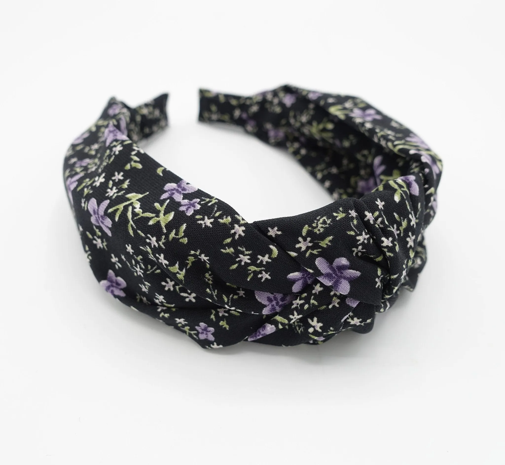 floral print knotted headband flower pattern hairband women hair accessory