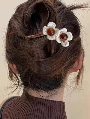 Flower Shape Geometric Hair Clips