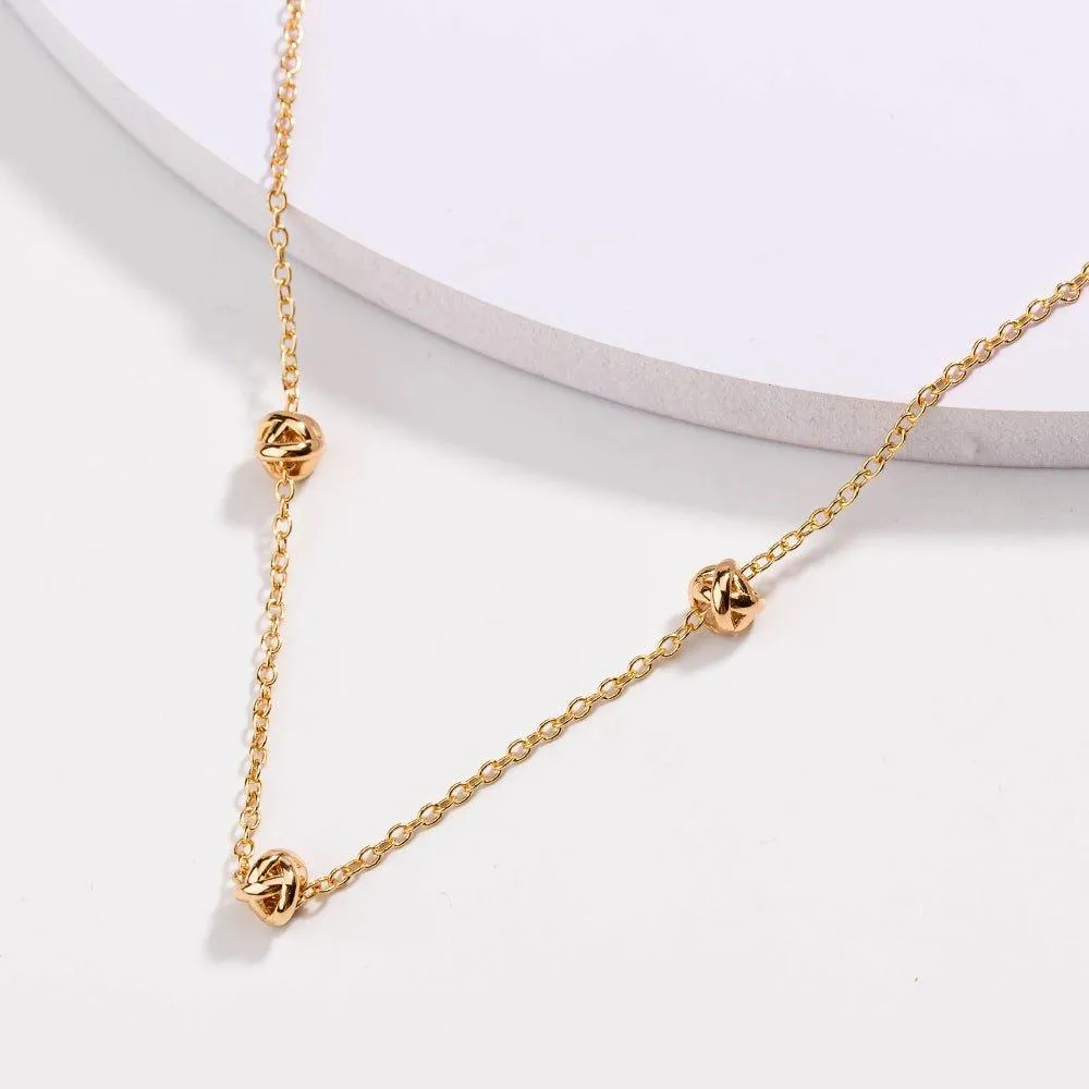 Gold Love Knot Necklace