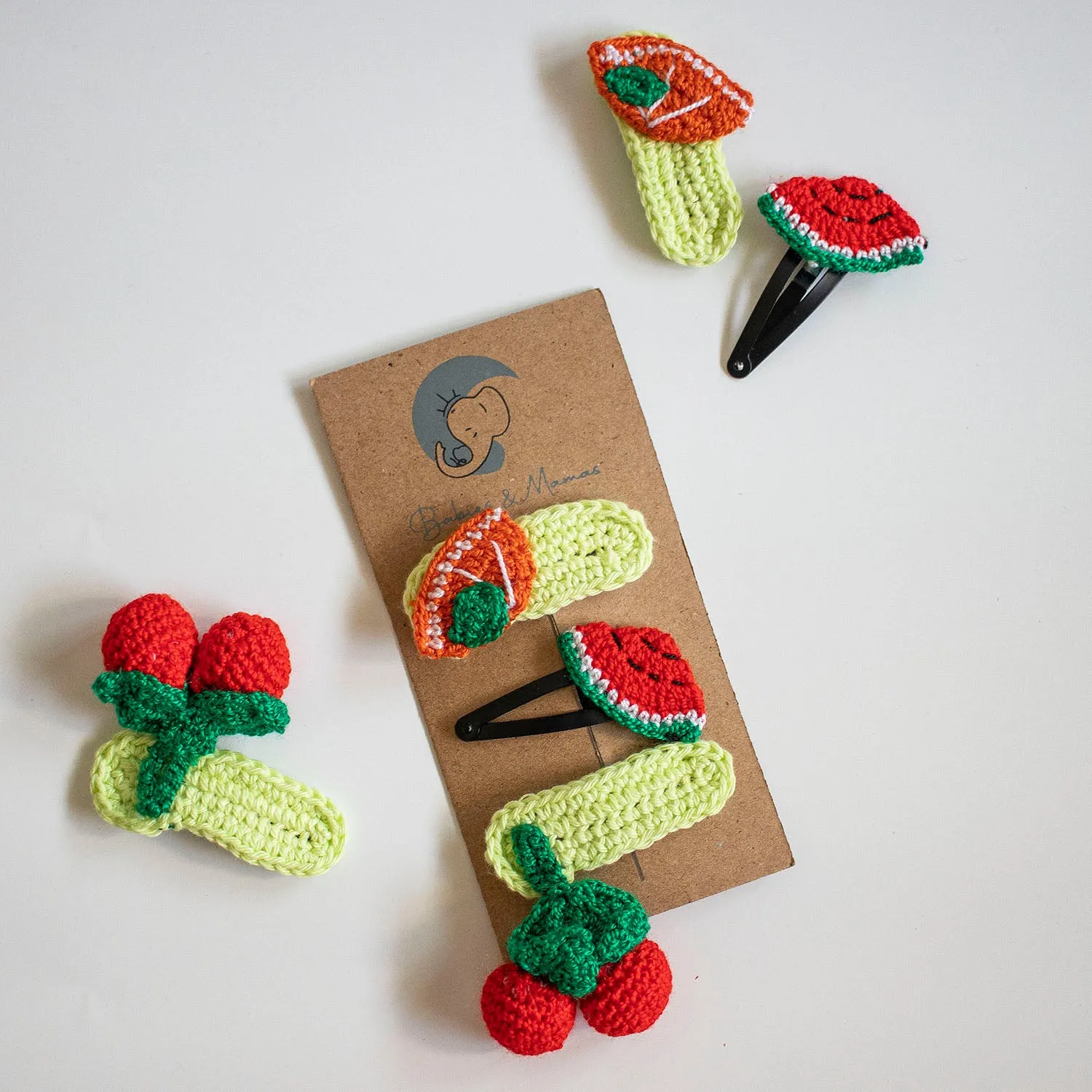 Handmade Crochet Hair Clips