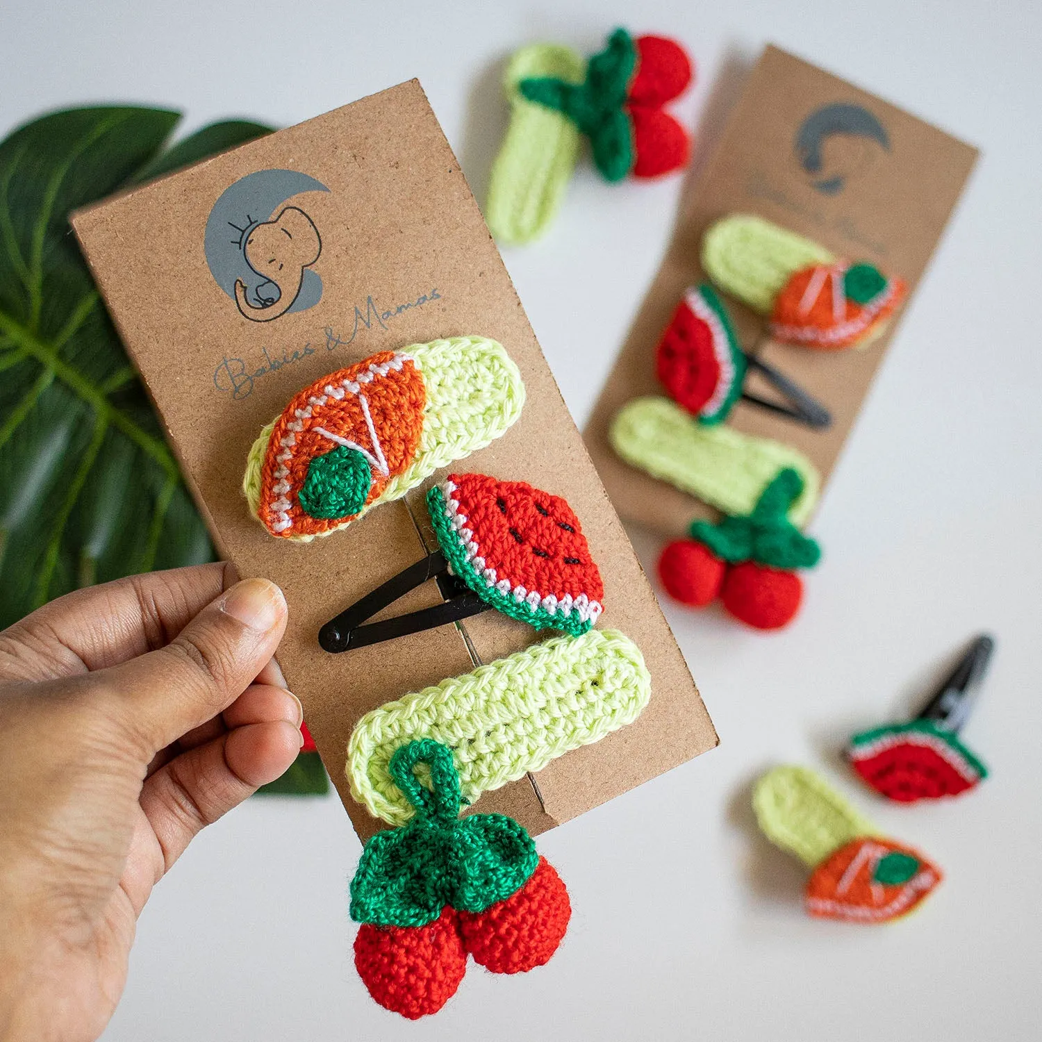 Handmade Crochet Hair Clips