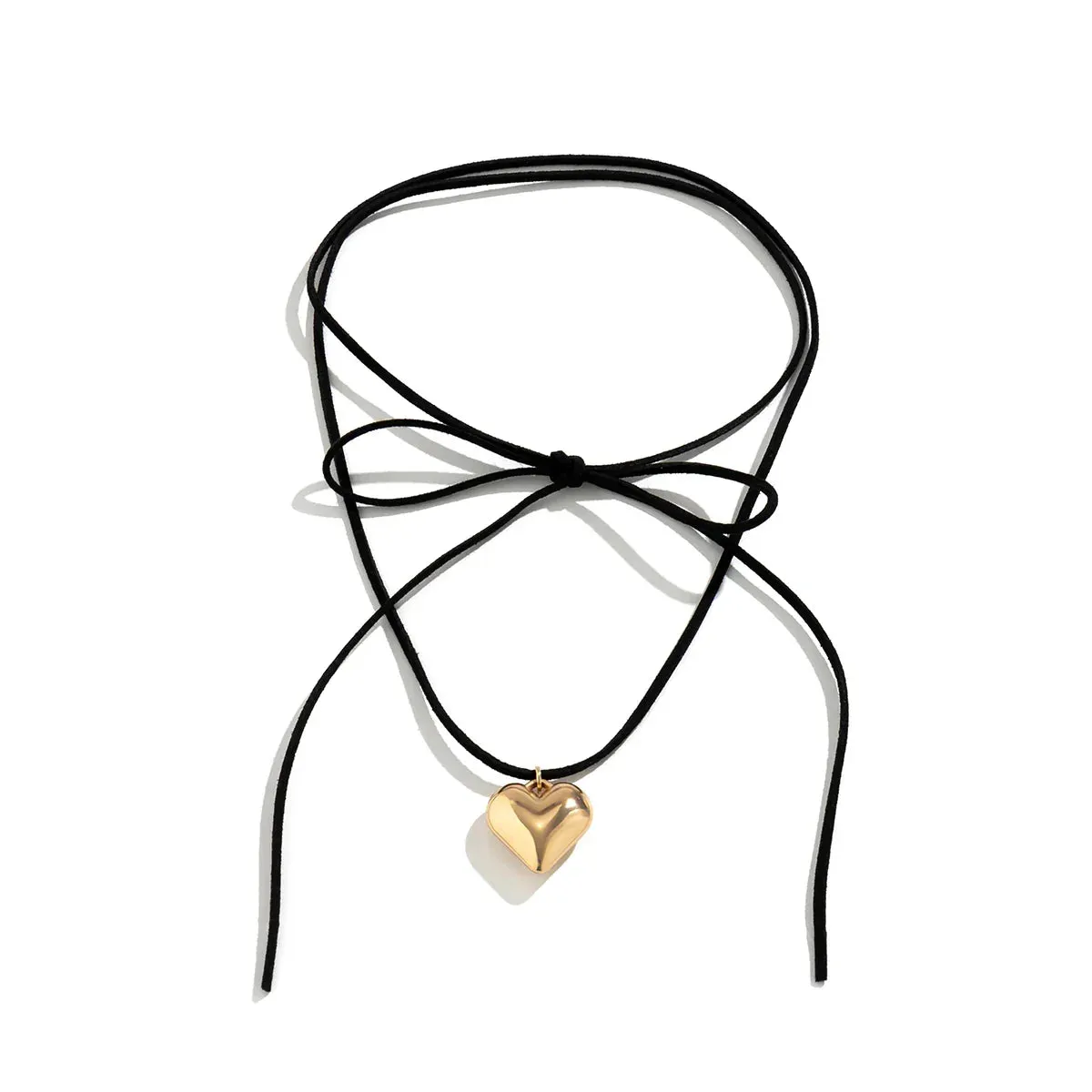 Ingemark Love Heart Necklace Bridal Knotted Bowknot Y2K Necklace