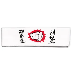 Martial Arts Headband - Tae Kwon Do with Fist