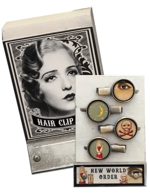 Masonic Match Book Hair Clips