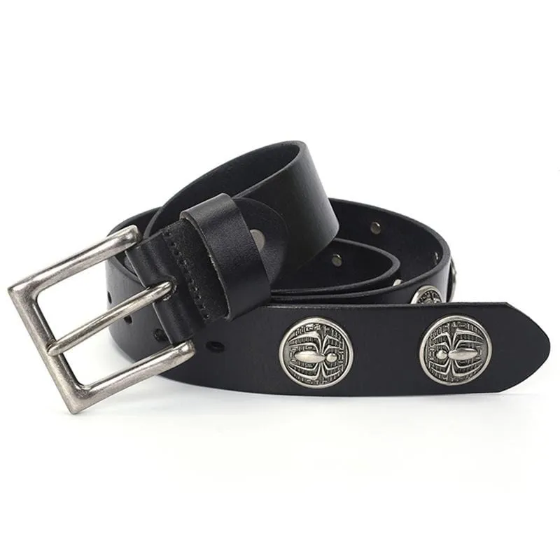 Men's Gothic Belts With Spider Rivets