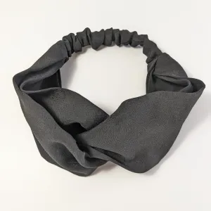 Silk Turban Headband - Black Japanese maple