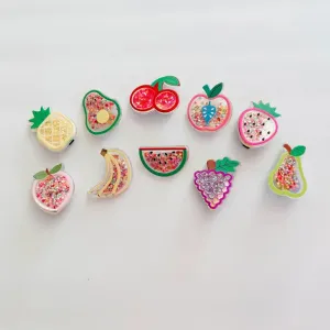 Sparkle Shaker Fruit Hair Clips | Pineapple