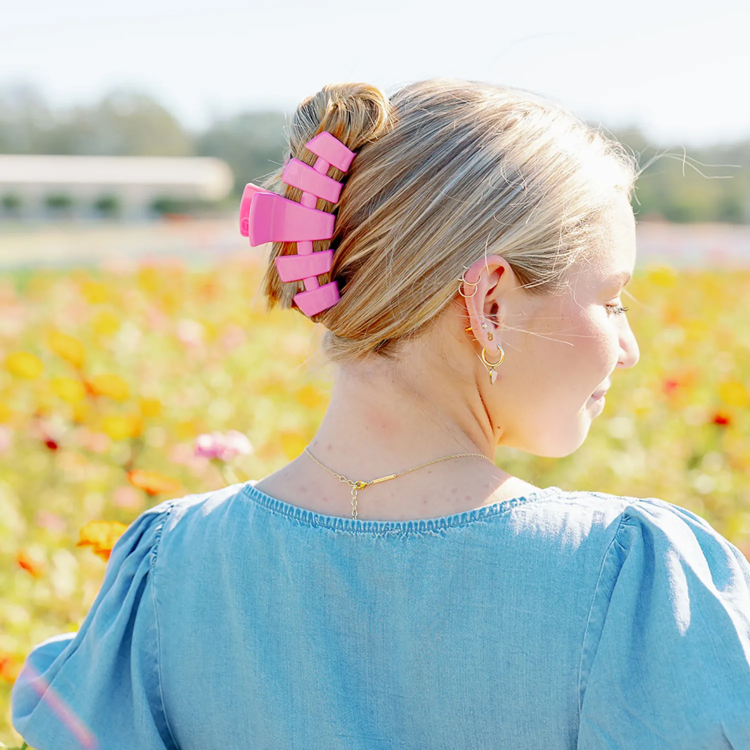 Teleties Classic Peonies Please Hair Clip