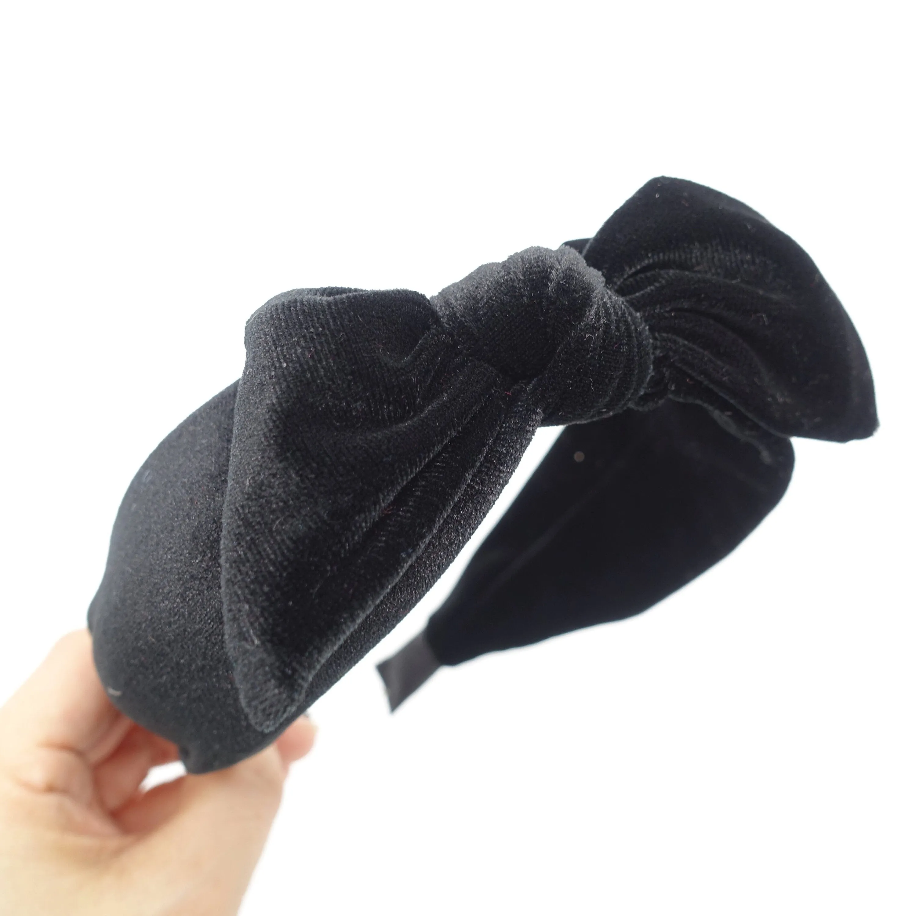 velvet bow knot headband wired headband woman hair accessory